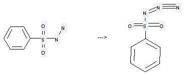 Benzenesulfonic acid, hydrazide can be used to produce benzenesulfonyl azide at the ambient temperature